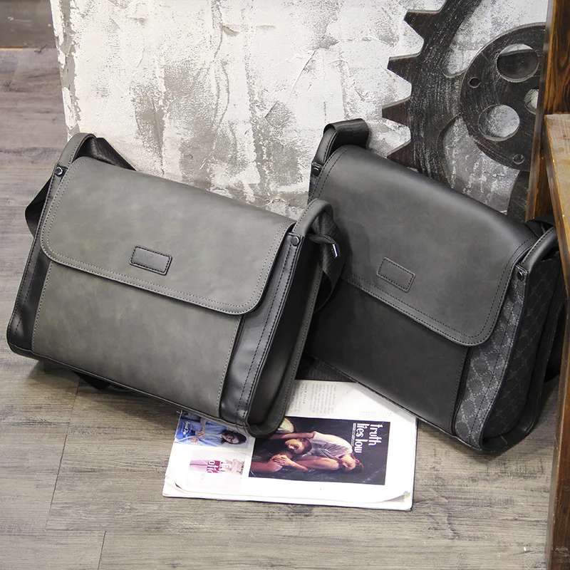Trendy and Stylish Men's Shoulder Bag with Large Capacity and Retro Messenger Bag Style for iPad