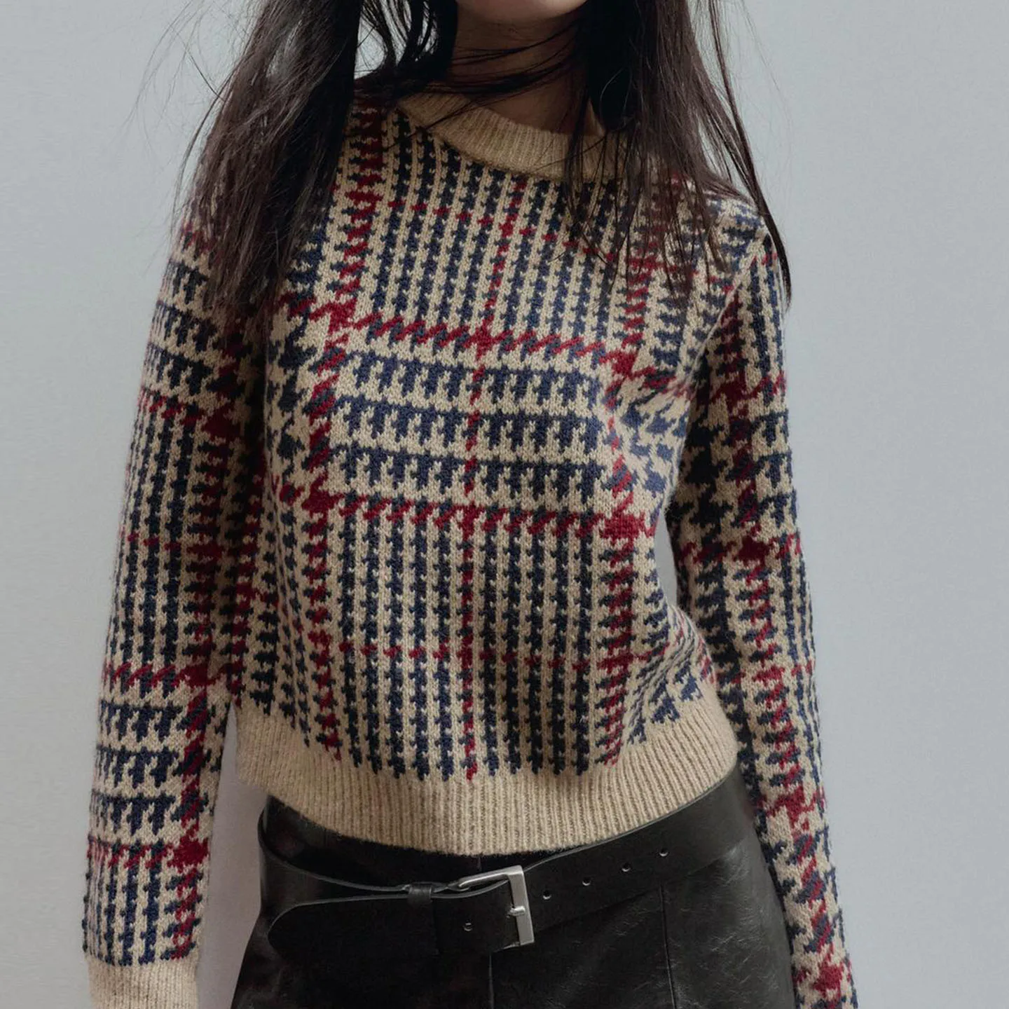 Faionable Long Sve Knitted Sweater Versatile Daily Wear Autumn 2025 Women's Loose Fit Knitwear round Ne Coat Sle