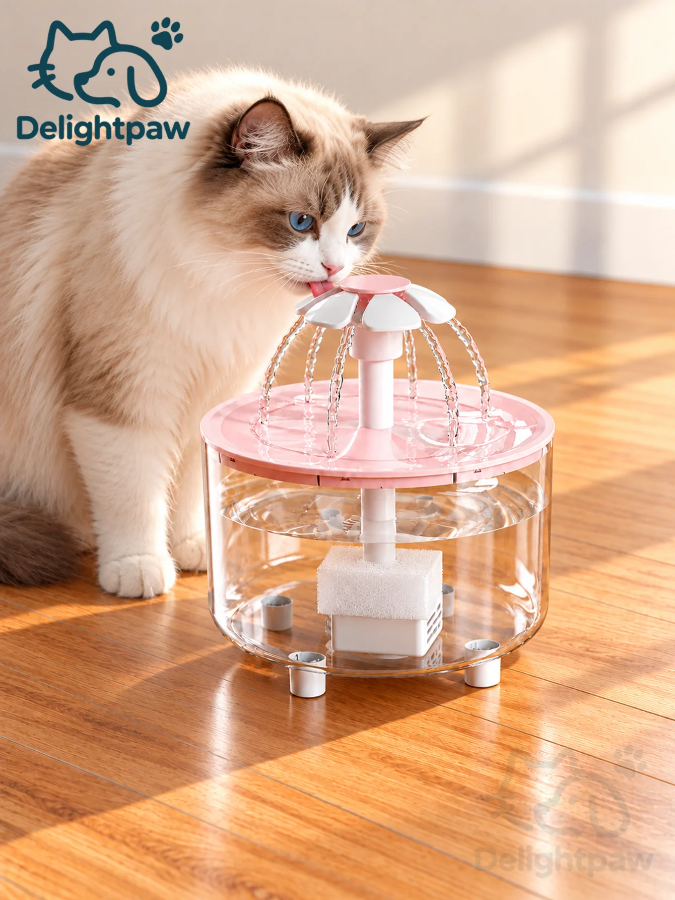 1500ml/50.72oz Floral Design A - огляд і ціна Pet Water Fountain Stainless Steel