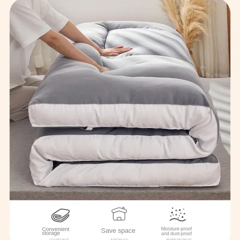 Colchón Tatami suave para dormitorio, cama individual, alfombrilla de suelo acolchada de fibra de soja, colchón doble para un sueño cómodo