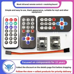 1Set IR Infrared Wireless Transmitter Module Ir Digital 38khz Infrared Receiver Sensor Module with Remote Control for Arduino