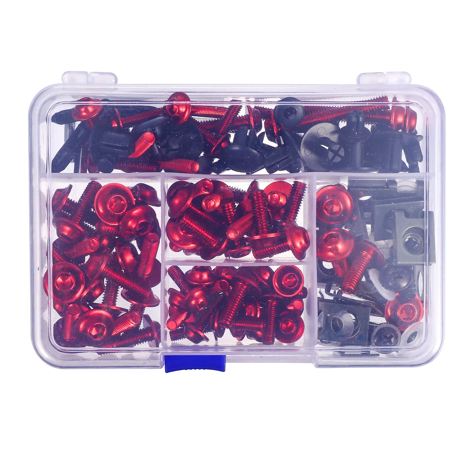 

149 pcs Motorcycle Fairing Bolt Kit Stainless Steel Bolts Nuts Set Red Rustproof Longlasting Luster Decoration Accessories For