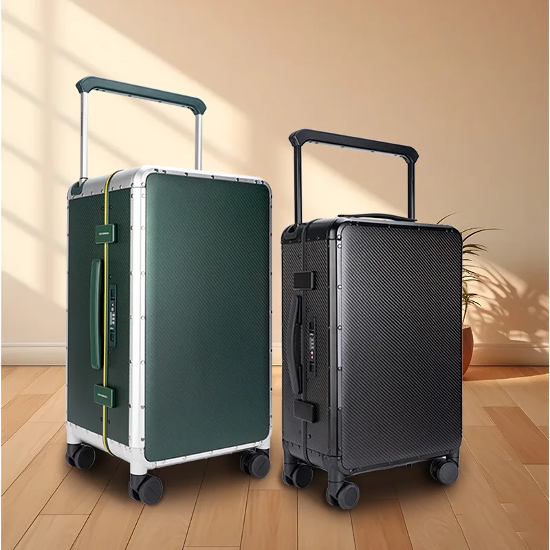 

High-end Full Carbon Fiber Suitcase Wide Control Arm Travel Suitcase on Wheels Business Rolling Luggage Case