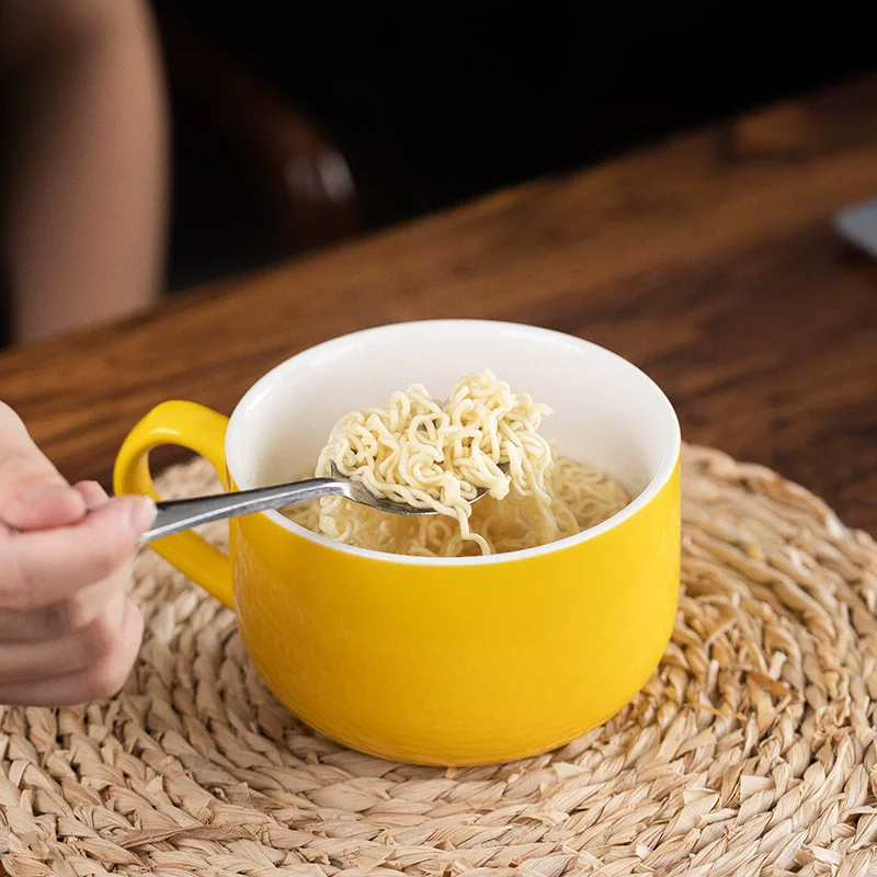 750ml Coffee Mug Large Capacity Ceramic Breakfast Oatmeal Milk Tea Cup Instant Noodles Bowl Novelty Gifts Best For Your Friends