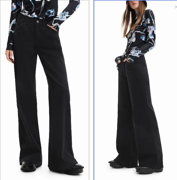 

Original export order: New black pocket long women's jeans from Spain