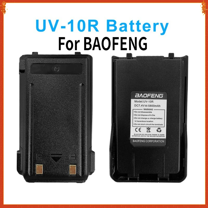 

For BAOFENG UV-10R Battery Can USB Charging High Capacity 5800mAh Long Standy for Walkie Talkie UV10R 818 Radio Accessories