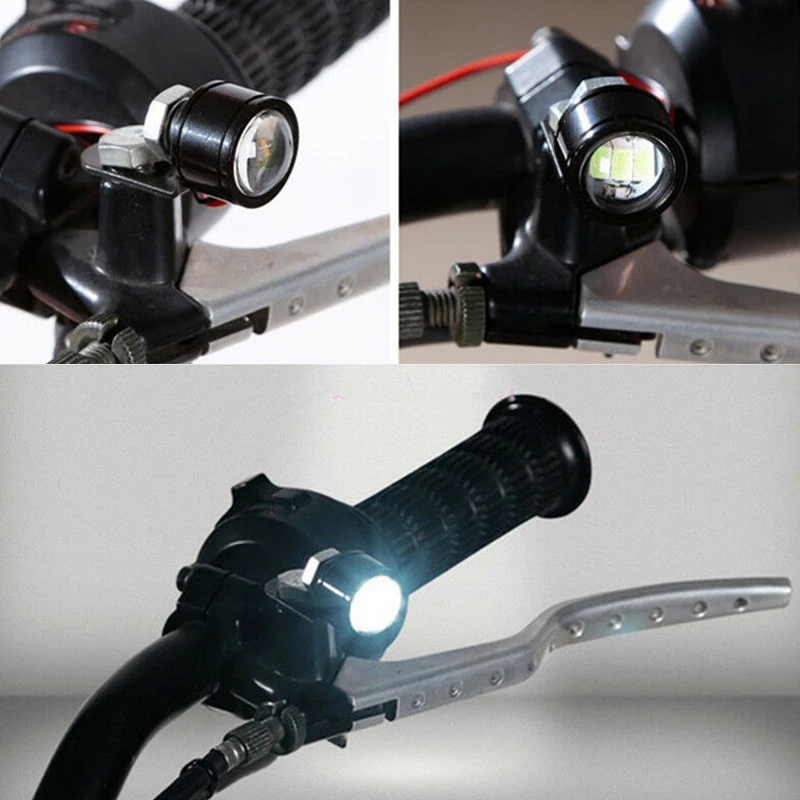 

2 Pcs LED Motorcycle Headlight Spotlight Driving Daytime Running Light Lamp
