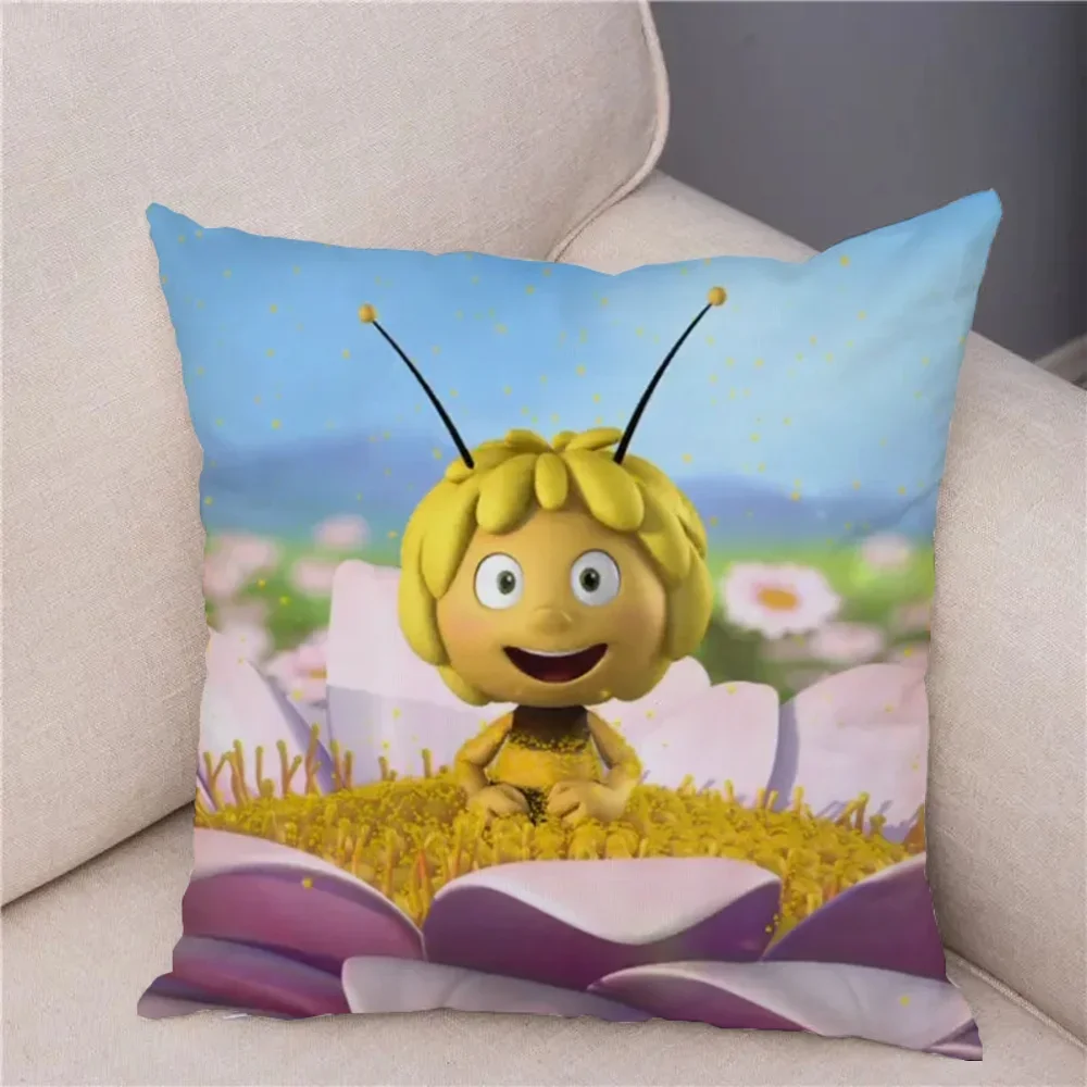 Maya the Bee Cover for Pillow Covers Decorative Cushion Car Sofa Cushions Covers Short Plush Decoration Living Room Home Decor