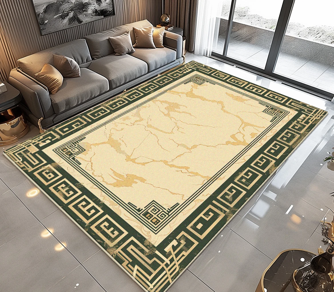 

Chinese Style Luxury CARPET FOR LIVE ROOM Washable Decoration Home Rug Gold Non-slip Bedroom Coffee Tables Mat Dining Room Rugs