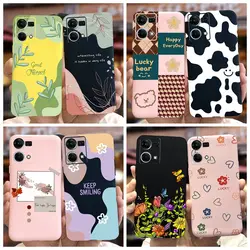 For Oppo Reno7 4G Case CPH2363 Oppo F21 Pro 2022 Lovely Art Painted Cover Soft TPU Phone Case For Oppo Reno 7 F21 Pro Back Cover