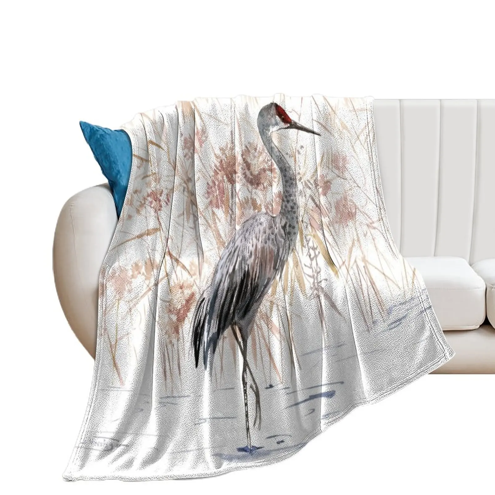 Sandhill Crane in Florida Throw Blanket Soft Blankets For Baby Thermals For Travel warm for winter Blankets