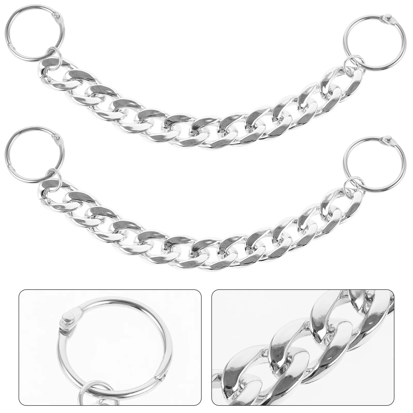 

2Pcs Shoe Chain Sandals Charms Decorative DIY Accessories Lightweight Smooth Sandals Chain Charms Shoe DIY Chains