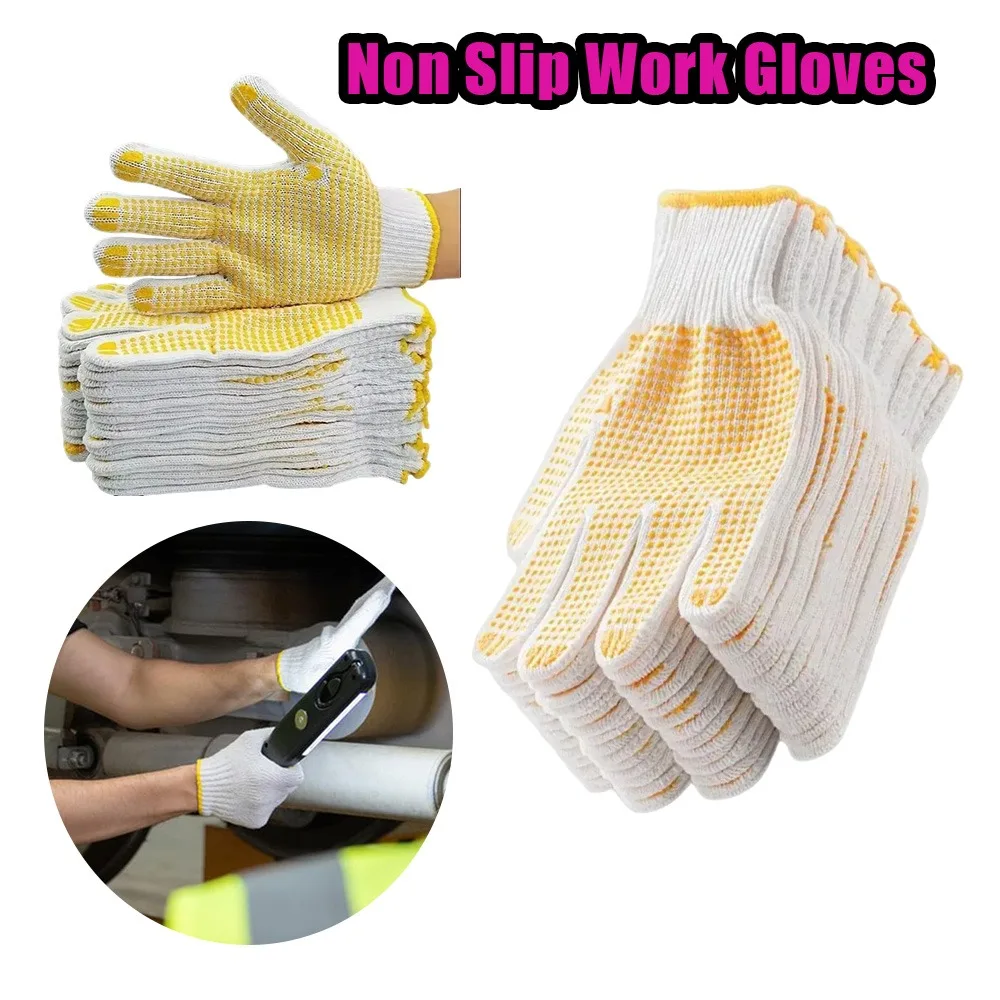 Work Gloves Non Slip Work Gloves Thickened Cotton Safety Gri