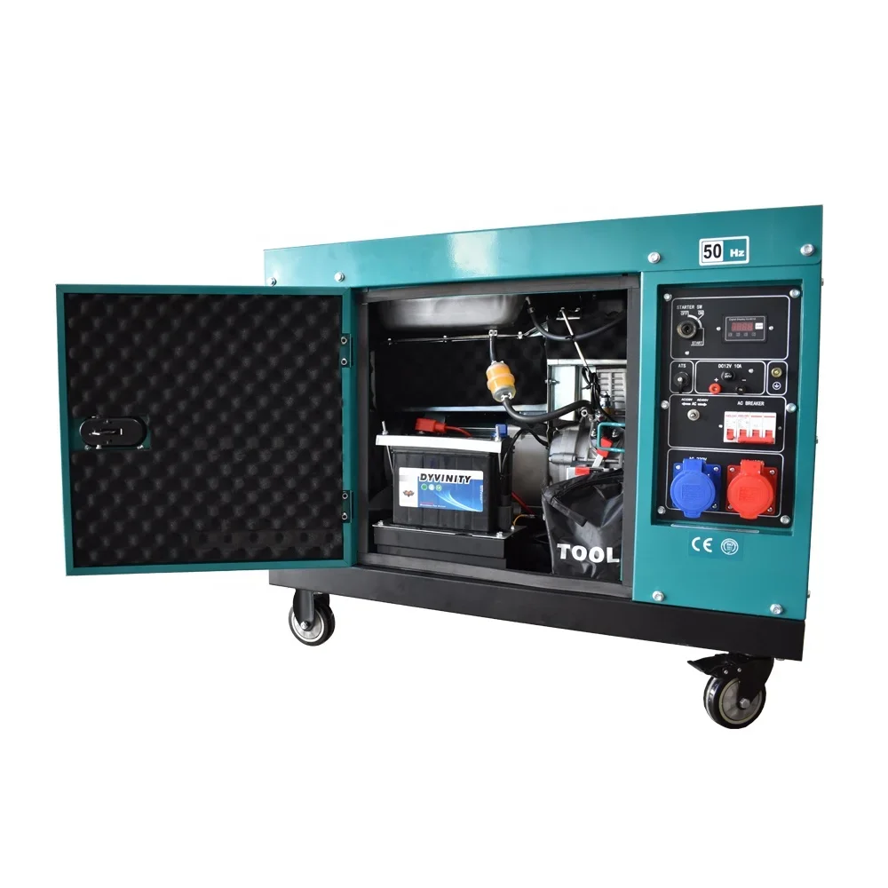 

10KW 12.5KVA Super Quiet Silent Air-cooling Domestic Home Use Power Generation Portable Mini Diesel Generator