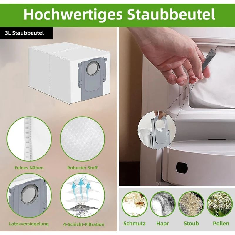 ل Roborock Q8 Max / Q8 Max +/Q5 Pro/Q5 Pro + مكنسة كهربائية فرشاة جانبية رئيسية فلتر Hepa ممسحة أكياس استبدال أجزاء