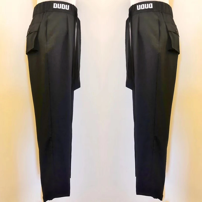 2022 Latin Dance Pants For Men Black Drawstring Casual Loose Training Pants Women Latin Dance Performance Pants Costumes DQS1007