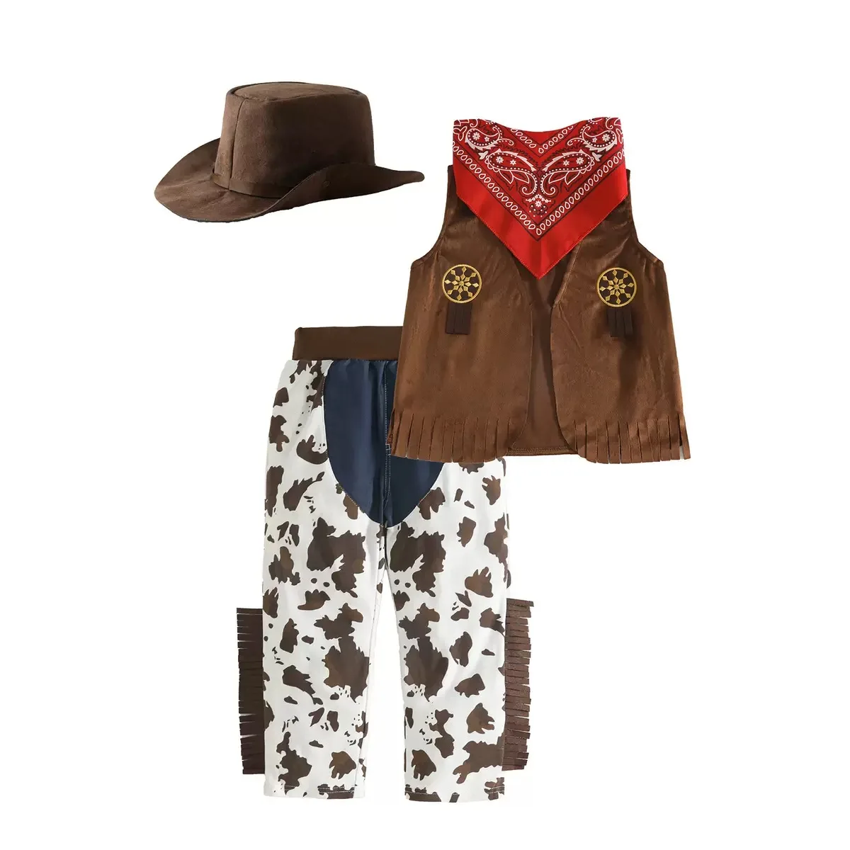 Girls Disney Toy Story Jessie Cowgirl Cosplay Costume 4PCS Western Vest Dress Hat Halloween Party Birthday Gift view 5