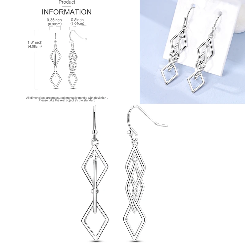 925 Sterling Silber Hängeohrringe Erdbeere Mond Kolibri Kleeblatt Libelle Ozean für Frauen Mädchen Geburtstag Schmuck Geschenk – Detail 20