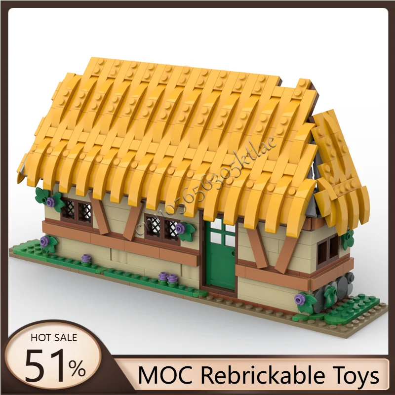 

NEW 495 PCS tribal house MOC Building Block Model Set Historical Architecture Creative Educational Children Toy Birthday Gifts