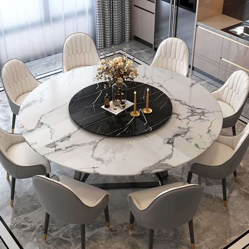 

Conference Coffee Dining Tables Salon Marble Console Round Dining Table Desk Makeup Cocktail Mesas De Comedor Balcony Furniture