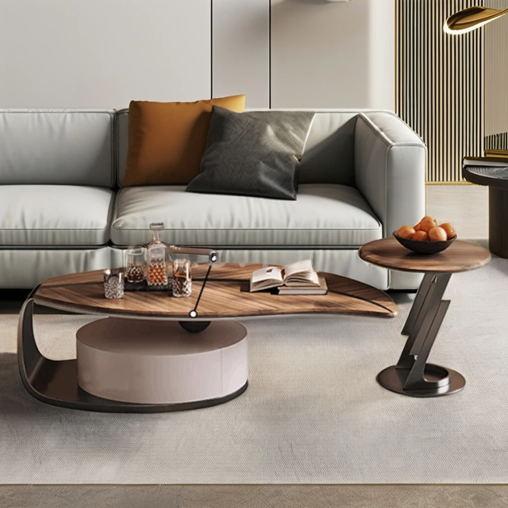 Latest Design Modern High-end Luxury Living Room Marble TV Stand and Coffee Table Set