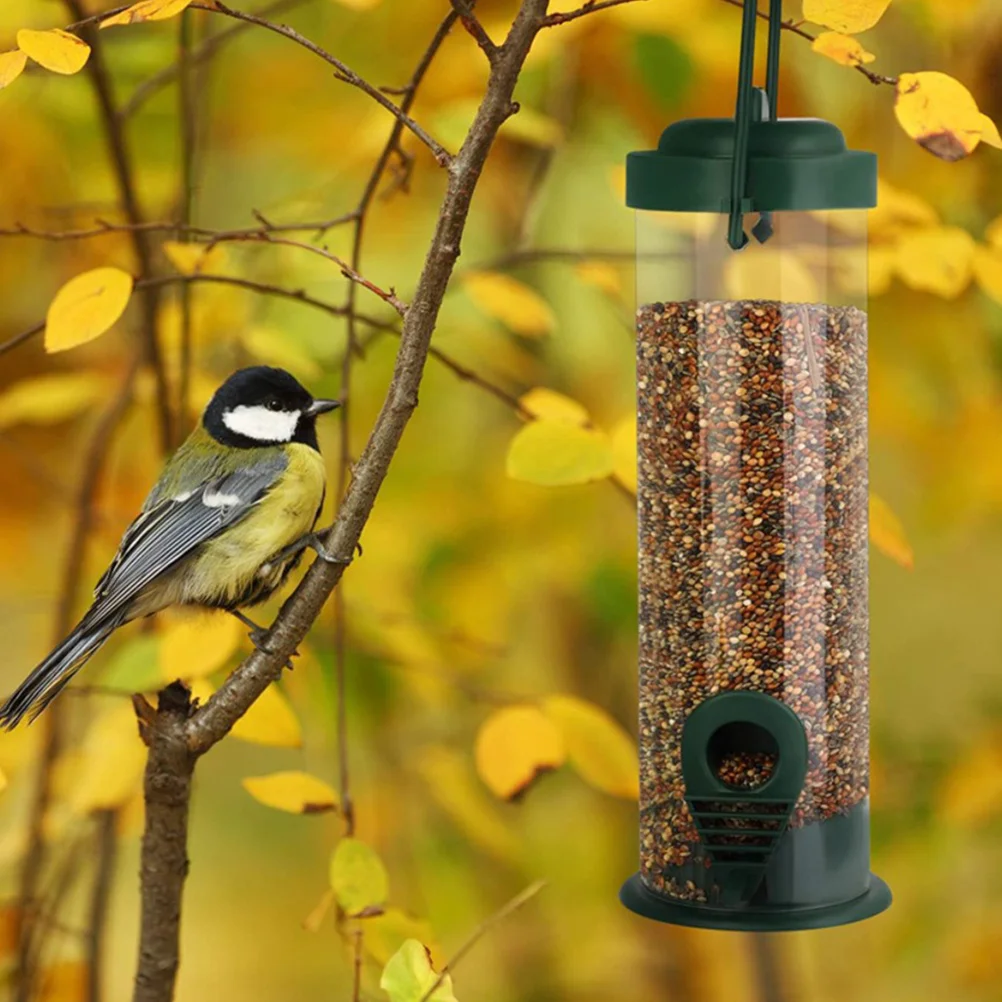 

3Pcs Bird Feeder Hanging Plastic Decorative Feeding Container Outdoor Garden Bird Feeding Supplies Plastic Feeder