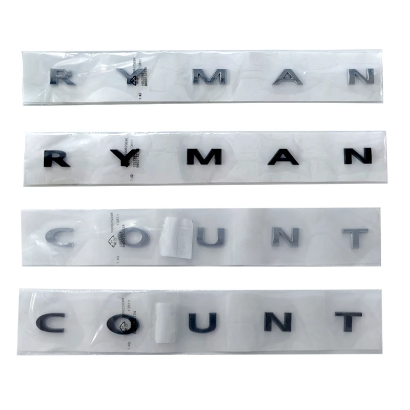 3d ABS Chrome Black Country Man Logo Countryman Emblem Letters Car Bagde For R60 F60 Countryman Sticker Accessories