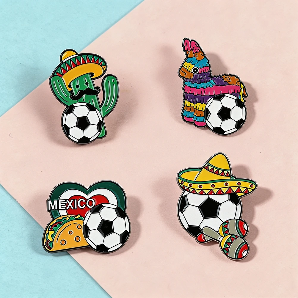 Trophy Soccer Creative Badges Football Competition Enamel Pin Custom Brooches for Bag Clothes Lapel Pin For Fans Shoot and Goal
