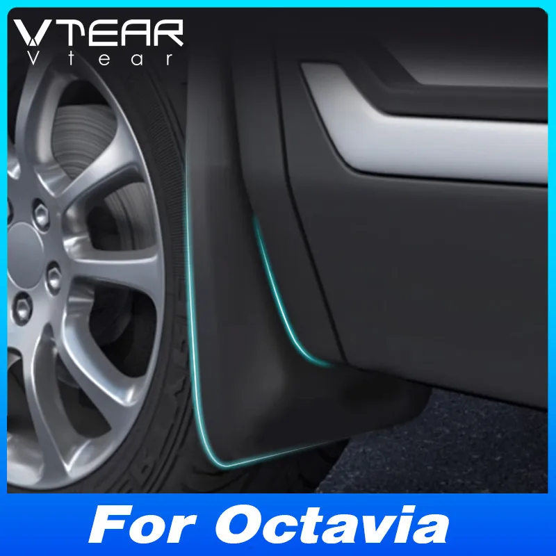 Vtear Car Exterior Mudguard Decoration Tire Fender Wing Cover Accessories Trim Anti Dirty Parts For Octavia A5 A7 A8 A8 PRO 2023