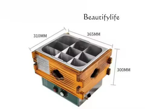 Eighteen-rectangle-grid Oden Hot Pot Food Kanto Cooking Tebak Professional Electric Double Basin