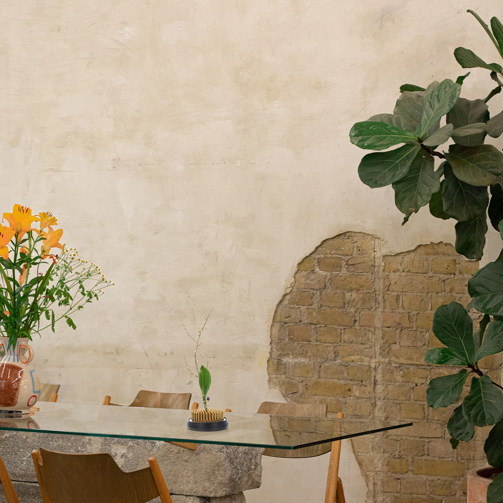 

Copper Needle Flower Arranger Pin Holder Dense Needle Design Floral Arrangement Tool Fixer Holders Artificial Flowers Party