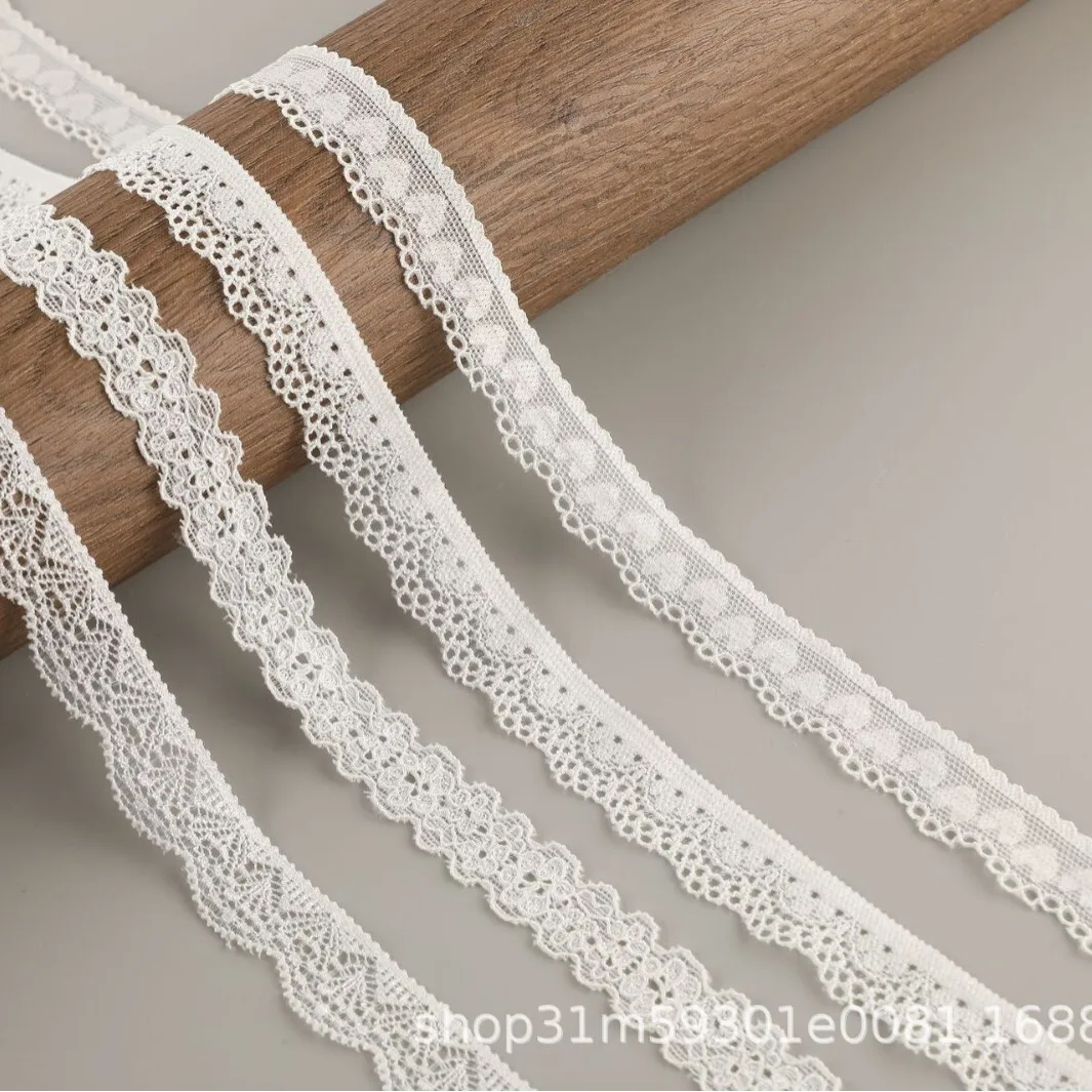 1 Yards High Quality Beautiful White Lace Ribbon Tape 40MM Lace Trim DIY Embroidered For Sewing Decoration african lace fabric