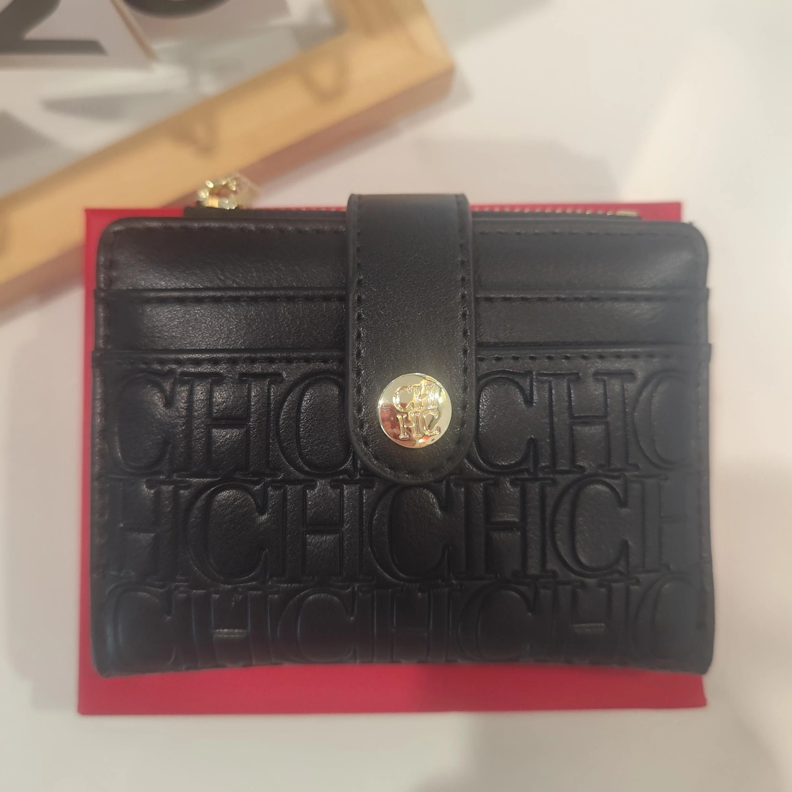 Luxury Classic Folding Wallet Small Lightweight Women's Wallet Retro Print Mini Card Holder Multi-function ID Card Coin Purse