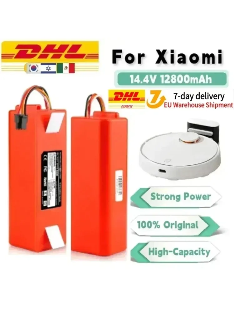 Original 12800 mAh BRR-2P4S-5200S Roboter-Staubsauger-Ersatzakku für Xiaomi Roborock S55 S60 S65 S50 S51 S5 MAX S6
