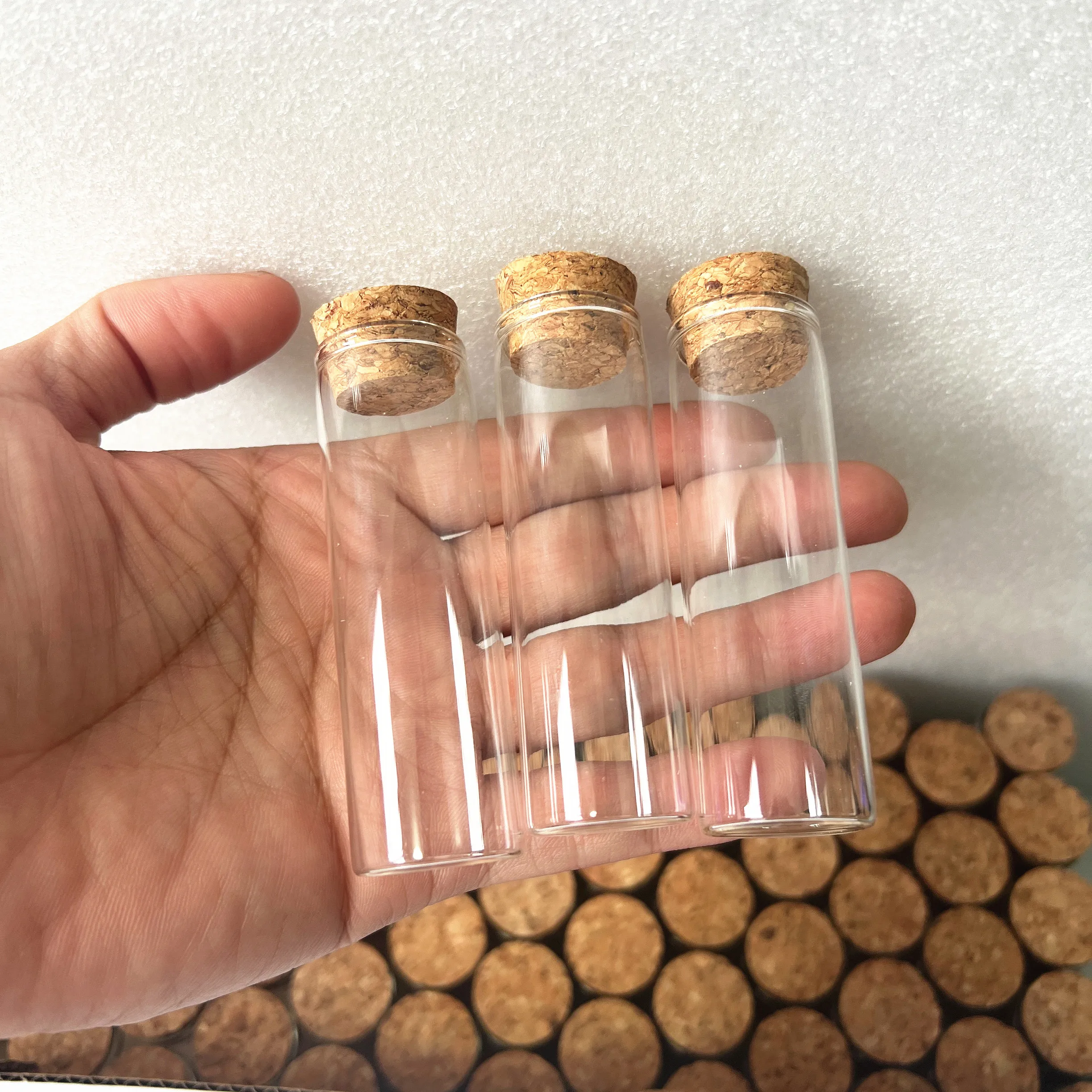 10/24/40 pièces Message en verre dans une bouteille en verre liège 25x80mm pots de souhaits dragées de mariage Notes d'amour cadeaux de plage décor à la maison