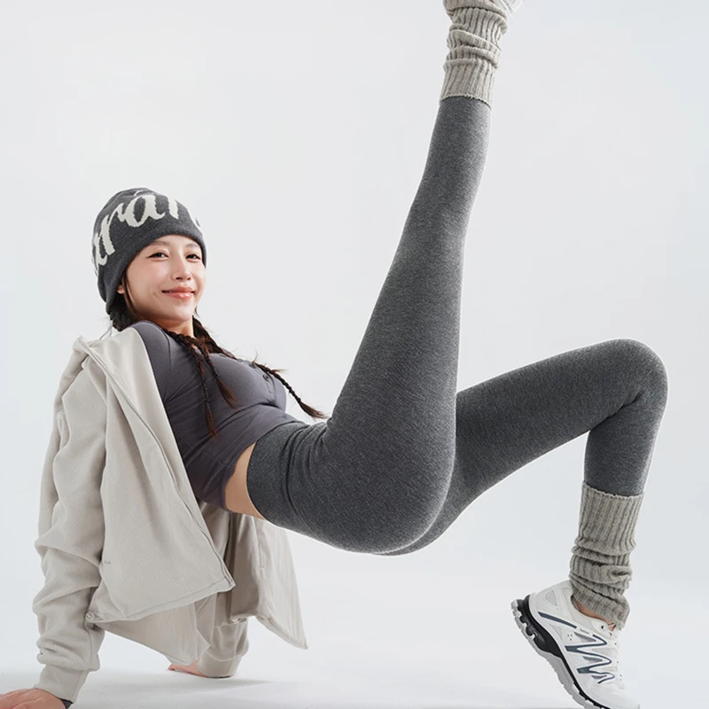 

Верхняя одежда, женские леггинсы, новинка 2025 года, однотонные мягкие теплые леггинсы для женщин, корейские универсальные корректирующие леггинсы, женские леггинсы