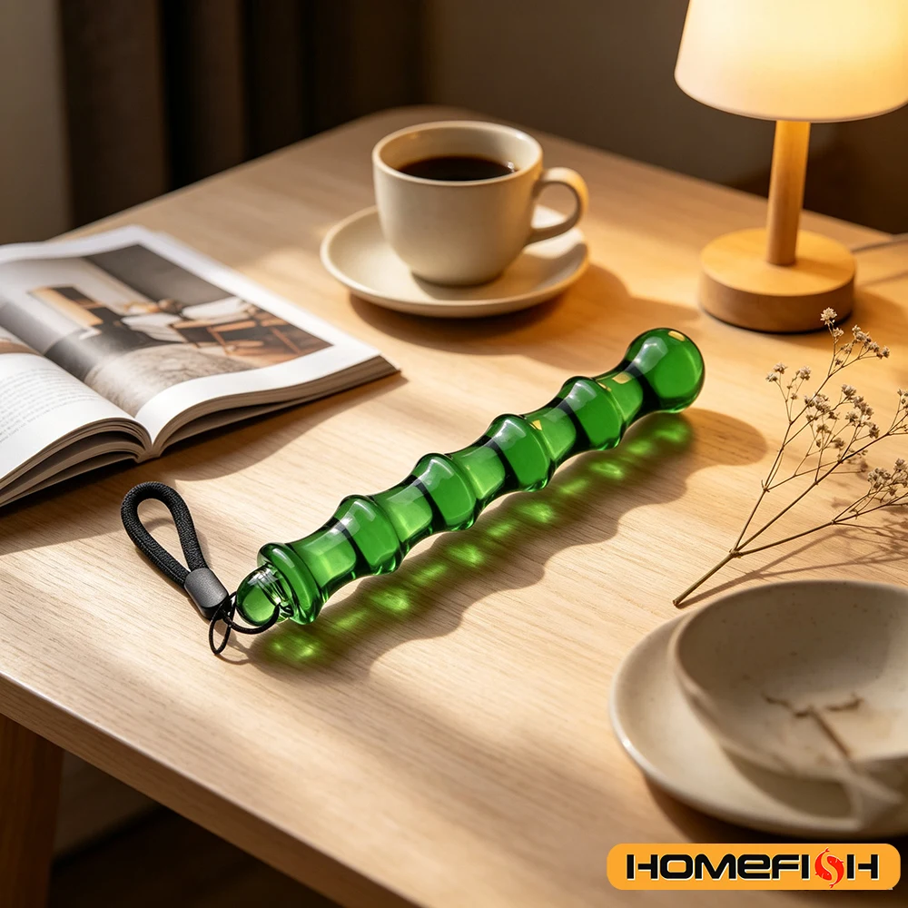 16cm Massage Stick Smooth Thornless Meridian Acupoint Sticks Muscle Relaxation Suitable For Shoulders Neck Hips Jade Massager