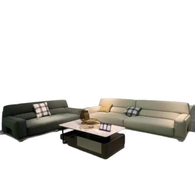 Modern simple fabric sofa living room size apartment combination sofa