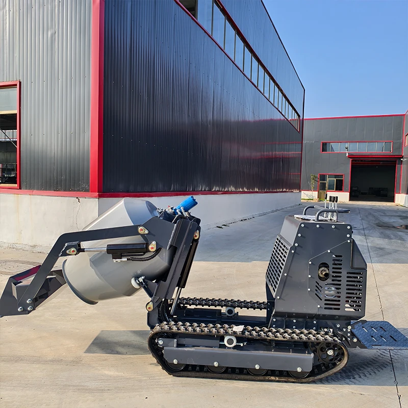 Customized After-sale Service 750kg Mini Concrete Mixer Hydraulic Tracked With Diesel Engine Small Dump Truck For Sale