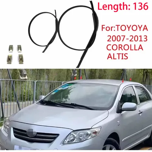 Tira de sellado para techo de coche, accesorio de goma con acabado por goteo, para TOYOTA COROLLA Sedan 75556-02110, 75555-02110, 136cm, nuevo, 2007-2013