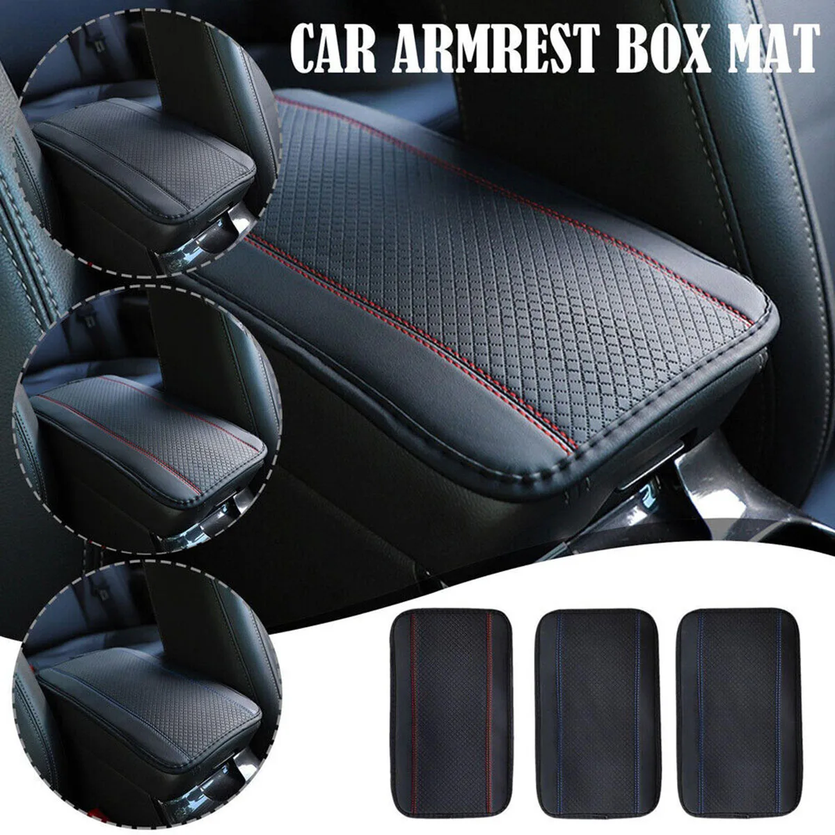 

1/2/3Pcs Car Armrest Cushion Cover Center Console Box Pad Protector Trims Car Accessories Center Console Arm Rest Protector DIY