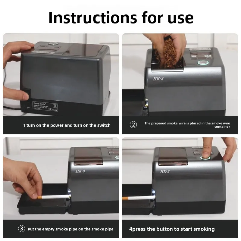 HK-3 Electric Automatic Cigarette Machine, Small Portable Household  Electric Grinding Cigarette Machine New