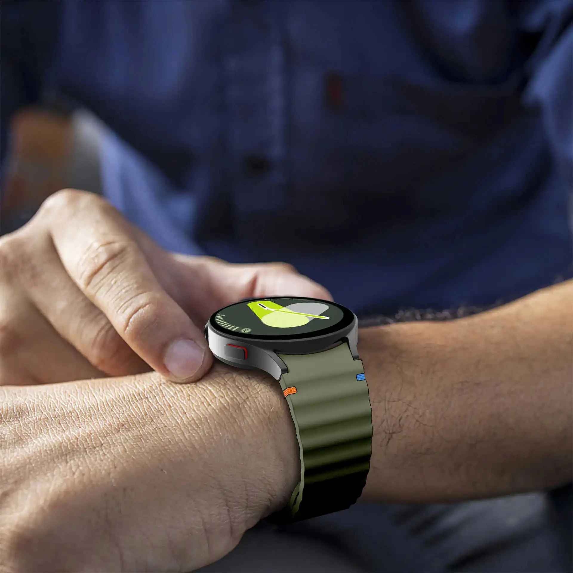 Pulseira de silicone para samsung galaxy watch 7 6 5 4 fe 40mm 44mm banda com vidro + pc caso protetor de tela pára-choques capa acessórios