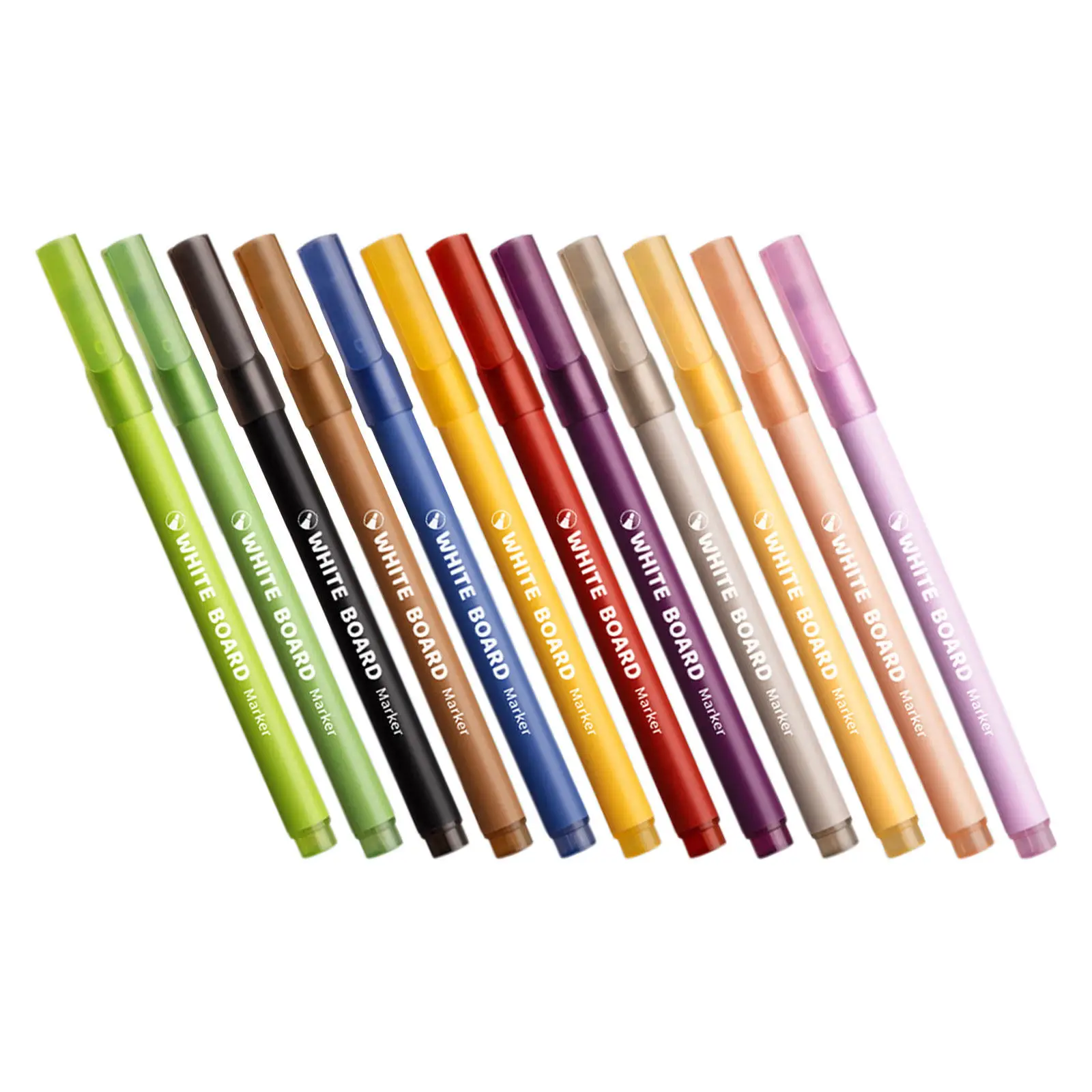 

12Pcs Colored White Board Markers Dry Erase Rainbow Fine Tip Nonstaining Erasable Markers for Classroom Office Glass Mirror