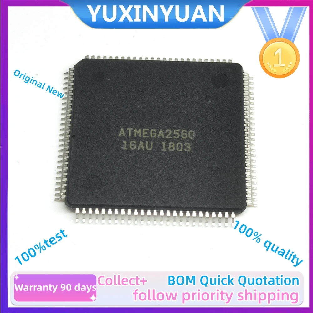 2PCS ATMEGA2560-16AU QFP the quality is fine