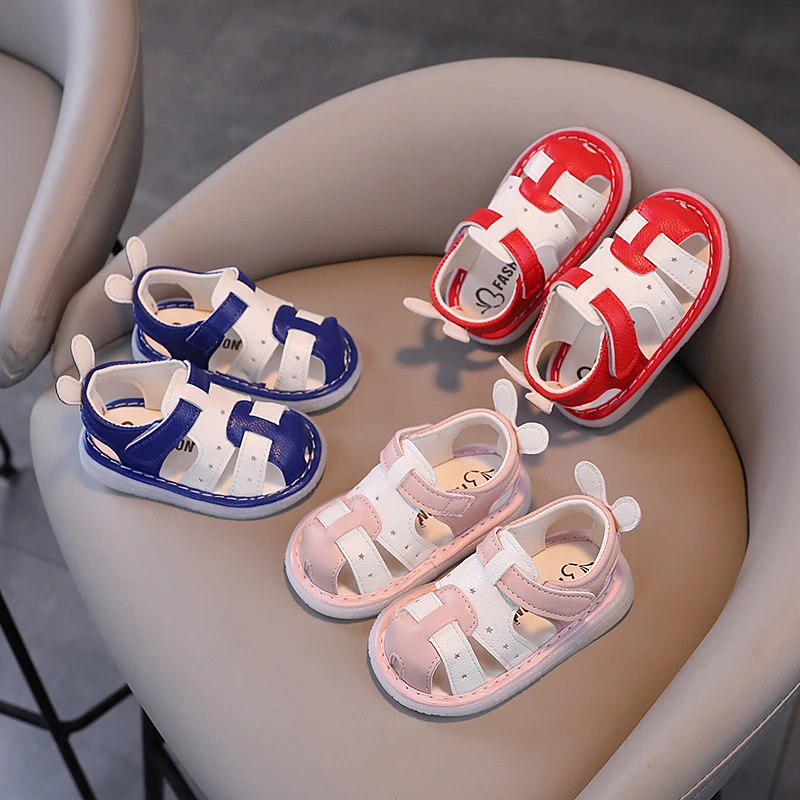 Summer   baby sandals with soft soles suitable for 0-2 year olds  Cute  walking shoes  Breathable Kids' Shoes