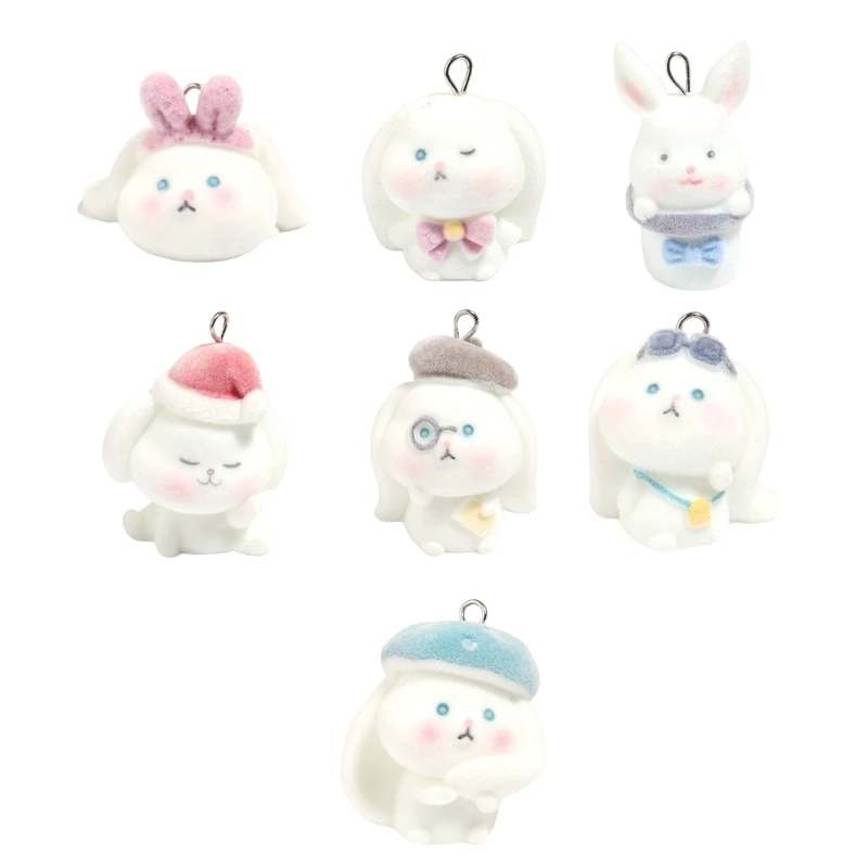 

Versatile Resin Rabbits Charm in Assorted Color for Fashion Embellishments Dropship