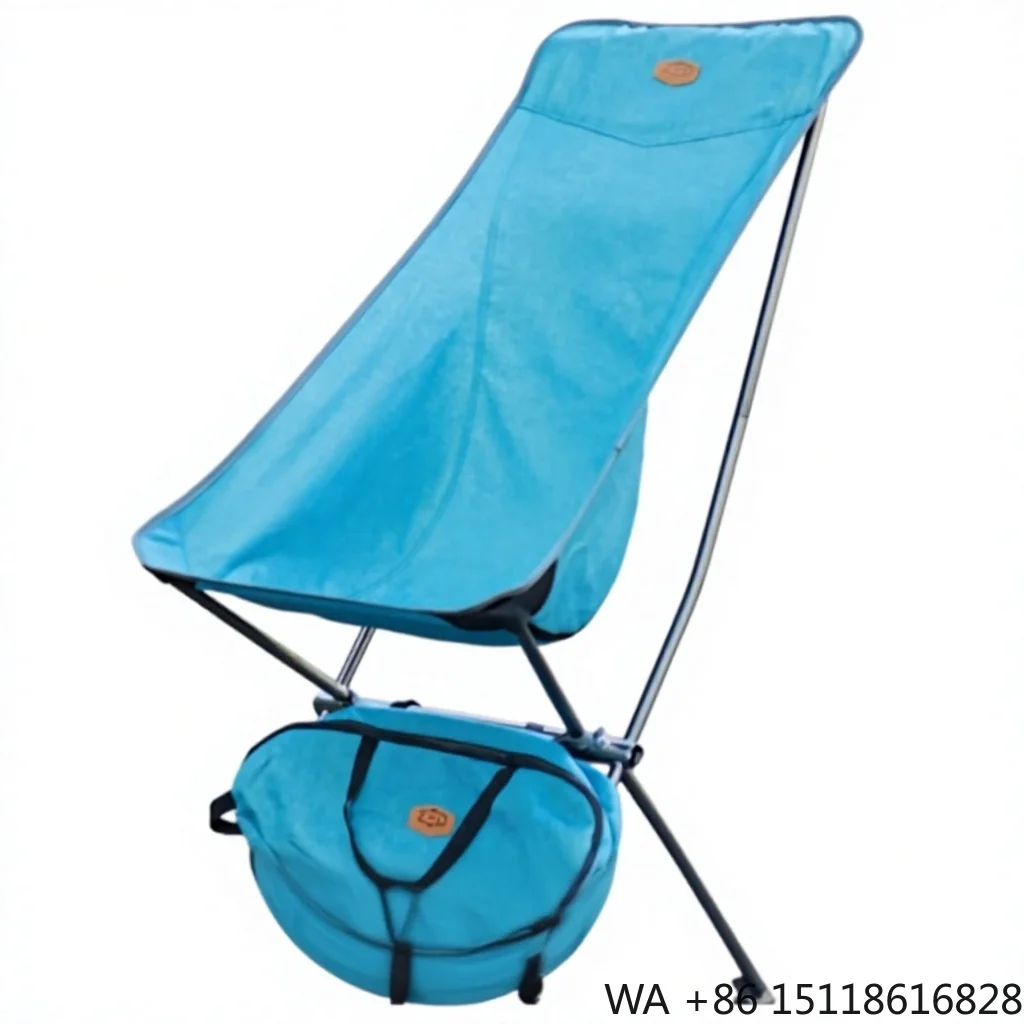 Fully Foldable Aluminum Alloy Outdoor Camping Gear Collapsible Moon Chair Fishing Chair Picnic Canopy Chair