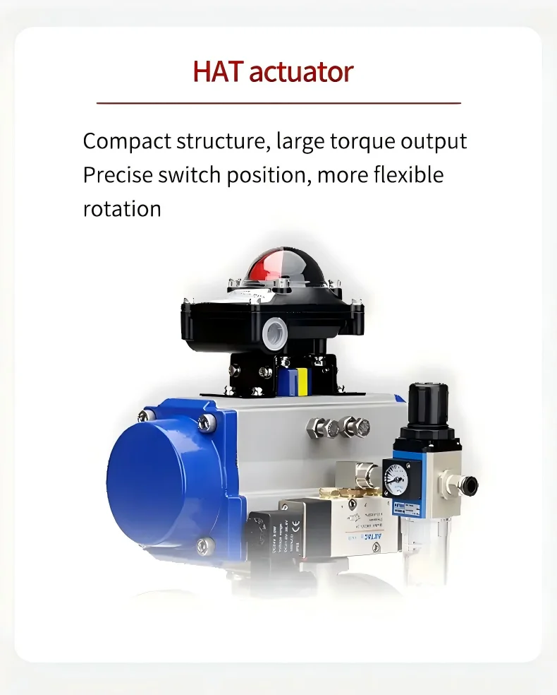 Válvula de bola neumática de 3 vías Válvula de bola neumática eléctrica de acero inoxidable 304 de alta temperatura