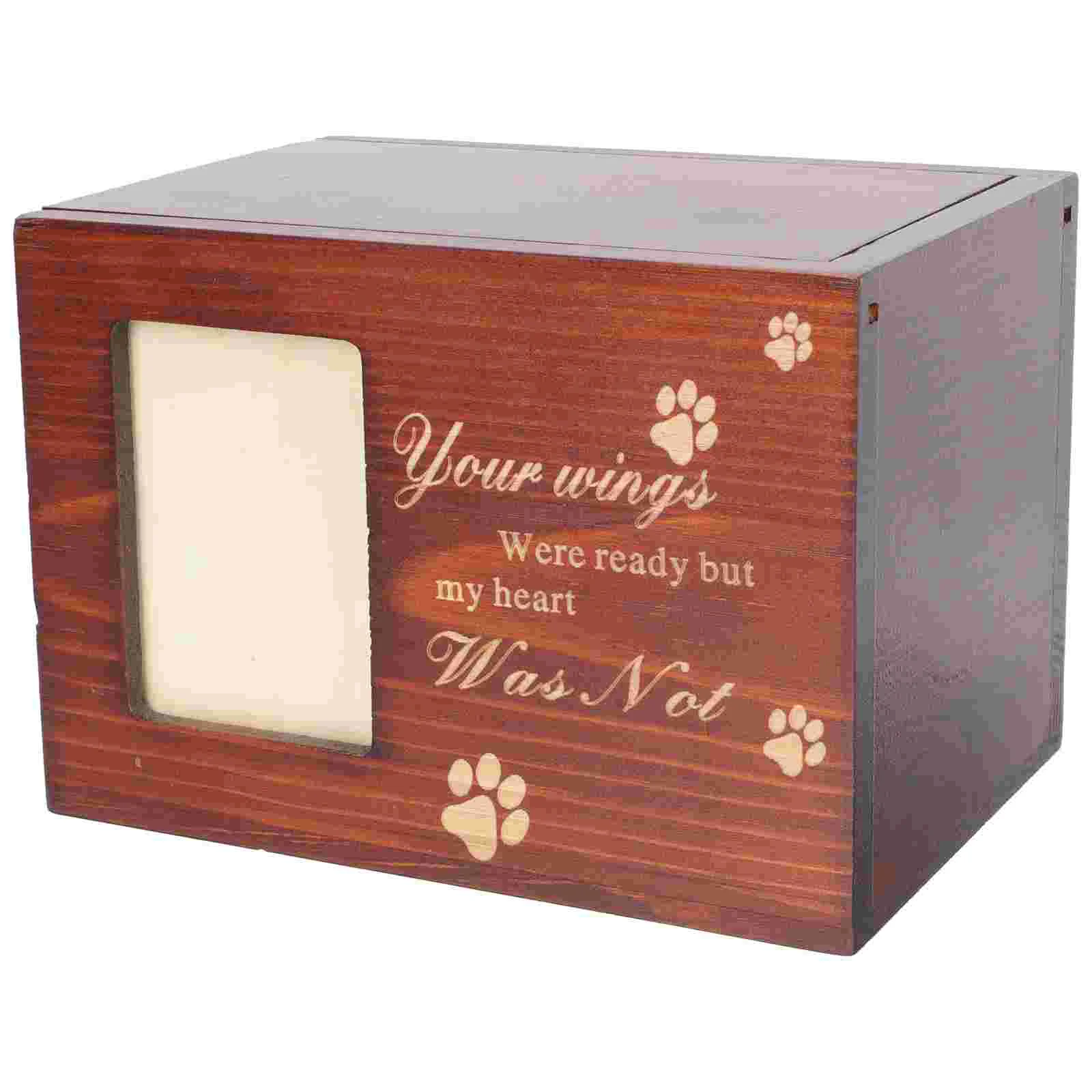 

Pet Urn Condolence Gift Dogs Cinerary Casket Ashes Storage Wooden for Cremation